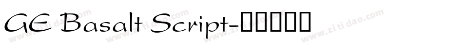 GE Basalt Script字体转换